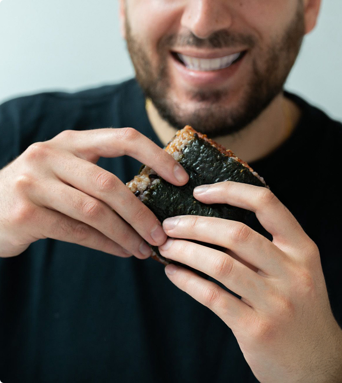 Enjoying a Sushi Pocket